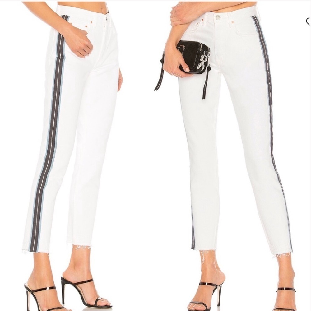 GRLFRND Karolina High Rise Jeans in Ocean Eyes White Sz 26 - Picture 2 of 11